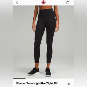 Lululemon Wunder Train High Rise Tight 25” Size 6